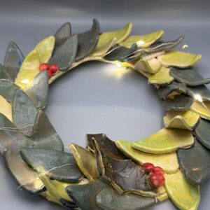 Ceramic candle wreath